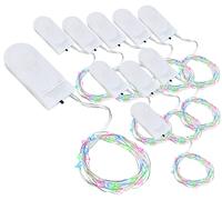 Lunartec 10 guirlandes lumineuses à piles avec 24 micro LED RVB - 1,2 m