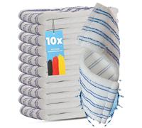 10 housses de serpillère en microfibre de 54 cm avec bandes abrasives, compatibles avec des supports de 50 cm