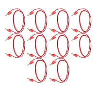10 jeux de fils de Test de fiche banane mâle à mâle, plomb en laiton, Test électrique J.70006 4MM (Red)