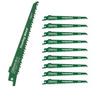 10 Lame Scie Sabre pour Bois, 150mm 6TPI pour l'Élagage des Arbres, Bois Grossier, Dur, Tendre et Vivant - Facile et Durable