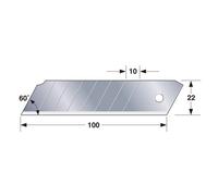 10 Lames de rechange 22 mm pour cutter à poignée 22 MM TAJIMA