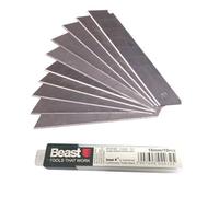10 Lames pour Cutter 18 mm x Ép. 0,4 mm avec Étui de Rangement - Robuste et durable - Beast