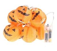 10 LED guirlande citrouille grimace lanterne guirlandes accessoires de fête Halloween décorations Multicolore G