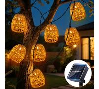 10 LED Guirlande Lumineuse Exterieure Solaire 3.6m, Guirlande Solaire Exterieur Jardin, IP65 Imperméable, Guirlande LED Guinguette Exterieur Intérieur, Décoration Pour Balcon Patio Porche (A)