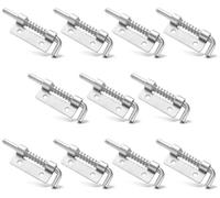 10 Loquet a Ressort, Inoxydable Verrou Portail Résistant à la Rouille | Utilisation Polyvalente, Installation Facile Targette de Porte, Résistant aux Intempéries et Durable Verrou