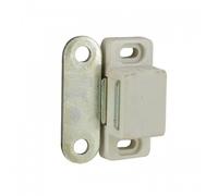 10 loqueteaux magnétiques rectangulaires blancs à visser - force 2 kg Interges