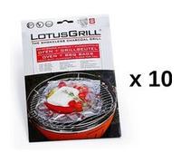 Lotusgrill - 10 lots de 8 papillottes pour barbecue lot10-gb-al-m