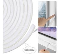 10 M Adhesif Joint d'étanchéité de porte - 9 mm x 5 mm Joint Fenetre Isolation Anti Froid - pour Contre le vent, Anti-bruit - Blanc