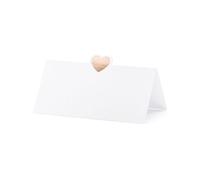 10 MARQUE-PLACES BLANC CUR OR ROSE10X5CM