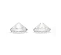 PartyDeco Conf. Lot de 10 Marque-Places en Diamant Transparent, Environ 4 cm.