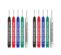10 Marqueur Noir Indelebile Pointe Fine Large Crayon Chantier Construction | Pour bois, métal, plastique, marquage, travaux, permanent, feutre, stylo, marker, industrial, work, paint, write, bold