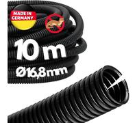 10 mètres de tube ondulé Kalitec fendu DN 17 I Tube ondulé ouvert I Tube de protection contre les martres I Tube vide I Protection de câble AD 21 mm ID 16,8 mm