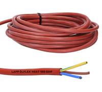 10 mètres Lapp 0046020 Ölflex Heat 180 câble silicone 3x2,5 I câble silicone 3G2,5 mm² I câble pour poêle de sauna 10 m I câble SiHF pour sauna 3 x 2,5 mm² avec conducteur de protection vert-jaune