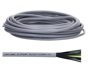 10 mètres Lapp 1119107 Ölflex Classic 110 câble dePVC 7x0,75 mm² avec conducteur de protection vert-jaune 7G0,75mm² I Conduite sous gaine 7 fils I Câble 7 fils