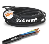 Lapp 10m Câble Caoutchouc H07RN-F 3x4 mm² - Cordon Électrique Souple
