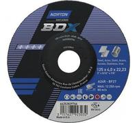 10 meules d'ébarbage BDX à moyeu déporté - 125 x 6,5 x 22,23 mm NORTON
