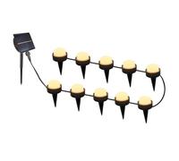 10 mini-spots lumineux solaires à piquer - LUMISKY - SOLIRAY - 12 m - LED blanc chaud - Balisage allée