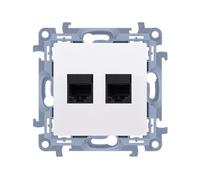 Kontakt-Simon C62.01/11 Prise de courant en plastique IP20 Blanc 77 mm 35 mm 77 mm