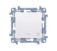 Kontakt-Simon CS1L.01/11 Interrupteur électrique Pushbutton Switch Blanc - Accessoire Couteau électrique (Pushbutton Switch, Blanc, en Plastique, IP20, IP44, 250 V, 10 A)