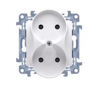 Kontakt-Simon CG2M.01/11 Prise de courant en plastique IP20 Blanc 250 V 77 mm 46 mm