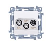 10 MODULES BLANC TV-2XSAT PRISE 1DB 10 CASK2.01/11