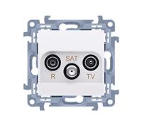Kontakt-Simon CASK.01/11 Prise de courant en plastique Blanc IP20, 77 mm, 41 mm, 77 mm