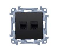 10 MODULES NOIR MAT PRISE ORDINATEUR 2X UAE 8 CAT. C62.01/49