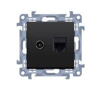 10 MODULES NOIR MAT PRISE SAT TYPE F + PRISE CASFRJ455.01/49