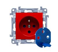 10 MODULES PRISE ROUGE 1X Z/U DATE AVEC CLE CGD1.01/22