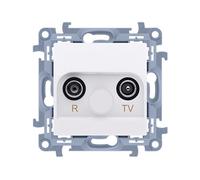 10 MODULES PRISE TV blanche passage 10db 10 cap10/01/11