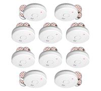 10-Pack ELRO FS1805 Détecteur de fumée avec Batterie 5 Ans et Fixation magnétique - Conforme à la Norme européenne EN14604