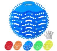 10 Pack Grille Urinoir, Spatter-Less filtres pour urinoir, Desodorisant Urinoir avec Parfum, de parfum Durée 30 jours Cinq types de parfums, Gants gratuits