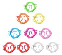 10 pailles réutilisables pour verres, 8 couleurs, accessoires pour fêtes