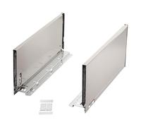10 paires de profils de tiroirs Blum LEGRABOX pure 770C5002I acier inoxydable (longueur nominale 500 mm, hauteur système C 176,8 mm) Tiroir avec anti-traces de doigts, caches inclus