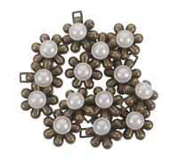 10 Paires Pince de Réglage de Taille Fleur Or en Alliage | Jupe, Robe et Pantalon Trop Large, Clip Multifonction, Style Élégant, Format Compact 1,7x0,8x0,5 Pouce