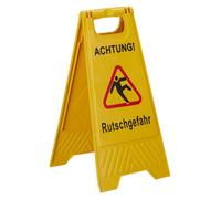 10 panneaux « Attention, risque de glissade », pliables, panneau d'avertissement contre le verglas, inscription des deux côtés, panneau d'information, jaune