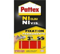 10 Pastilles Double Face Fixation Permanente 20x40mm Support Jusqu'à 3kg Multi-Surfaces Intérieur Extérieur