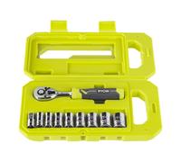 Ryobi Coffret cliquet 1/4" RHRS10PC 10 pièces 90 dents Compatible LINK