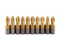 10 Pcs 1/4 Pouce Tige Hexagonale 25 Mm de Longueur P H 2 Ensemble de Bits de Tournevis Magnétique, Acier en Alliage pour les électriciens, Mécanique, Travaux de Réparation,