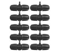10 Pcs 16mm à 4/7 Jardin Verrouillage Barbelé Té Connecteur pour PE Tuyau Jardin Irrigation En Plastique Jardin Tuyau Connecteur Ensemble Tuyau D'eau Filetage Raccord Adaptateur Ensemble
