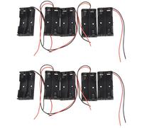 10 Pcs 2 x 1.5V AA Batterie Support Boite Coffre Noir ûrFils de Connexion