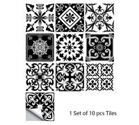 10 PCS Autocollant pour carrelage mural, Stickers Carreaux Muraux, Convient pour la Cuisine, Salle de Bain（20x20cm）