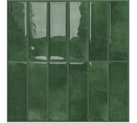 10 pcs Carrelage Carreaux Auto-Adhesif Mural Rectangulaires Credence Adhesive pour Cuisine Salle de Bain,Vert(30.5x 30.5cm)