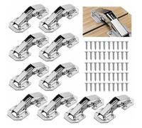 10 Pcs Charniere Porte Placard, Charniere Porte Cuisine, 3 Pouces 90°Charniere Meuble,Charnière Invisible, Faites Correspond