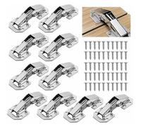 10 PCS Charniere Porte Placard, Charniere Porte Cuisine, 3 Pouces 90°Charniere Meuble,Charnière Invisible,Faites Correspondre la vis