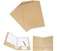 10 PCS Chemises Cartonnées en Papier Kraft A4 Chemise de Dossier en Carton Classeurs avec Pochette Organisateur de Papier Contrat Porte-Document pour Société Bureau Maison Scolaire (Kraft 2)