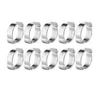 10 PCS Collier de serrage deux oreilles inox 20-23mm | Plaqué zinc, pour tuyau essence, fixation tube automobiles.