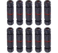 10 PCS Connecteur Étanche IP68 3 Broches, Prise de Courant Extérieure pour Câble Souterrain, Connexion Électrique Femelle