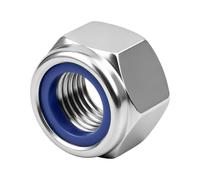 10 Pcs Écrous Hex Autobloquants M20, Acier Inox 304 Avec Insert en Nylon