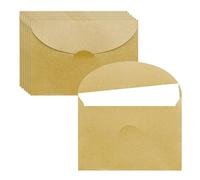 10 PCS Enveloppes de Document en Carton Rigide Format A4 Pochette de Fichier Horizontal Portable Porte-Documents Épais Chemises Stockage pour Lettre Livre Contrat Fourniture Bureau Scolaire, Doré